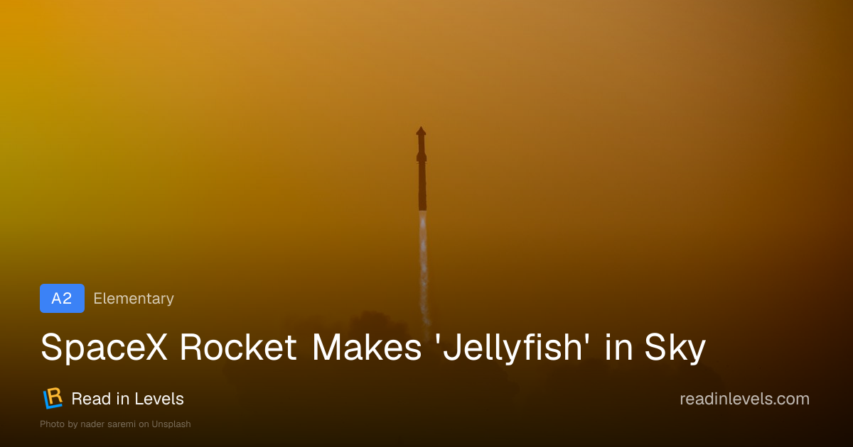 SpaceX Rocket Makes 'Jellyfish' in Sky | A2 | Read in Levels